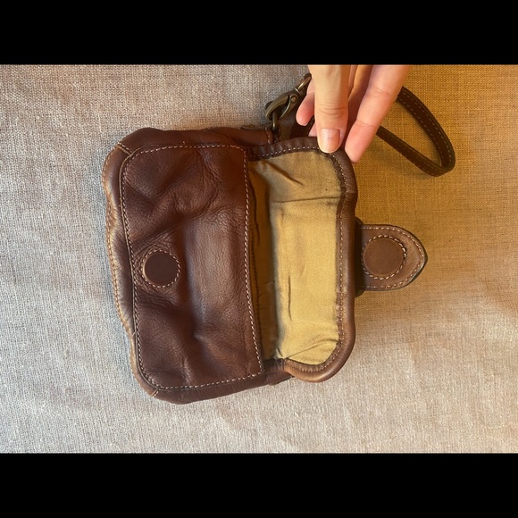 Banana Republic Brown Leather Clutch/Wristlet - Picture 2 of 3